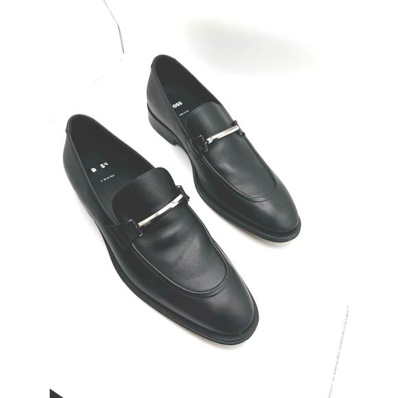 BOSS LEATHER LOAFERS WITH BRANDED HARDWARE MEN’s 9 - Picture 16 of 16